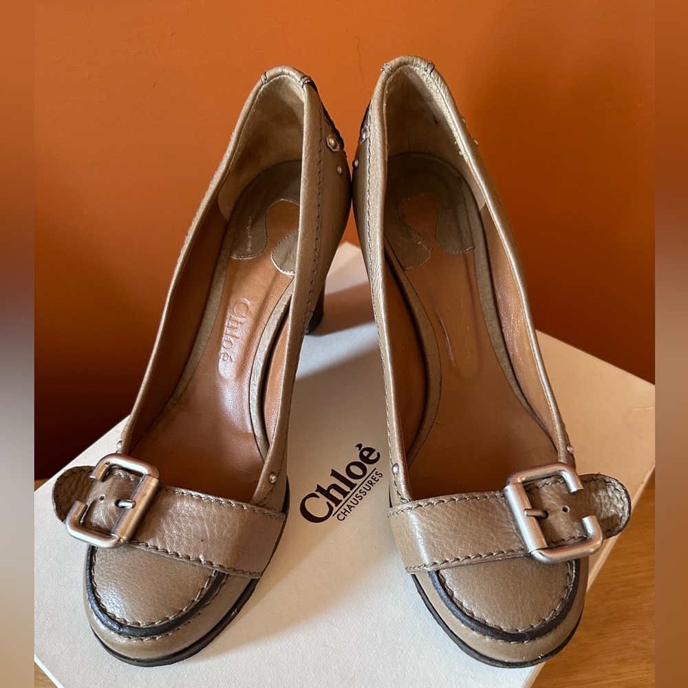 Authentic vintage Chloe brown leather heels EU size 38